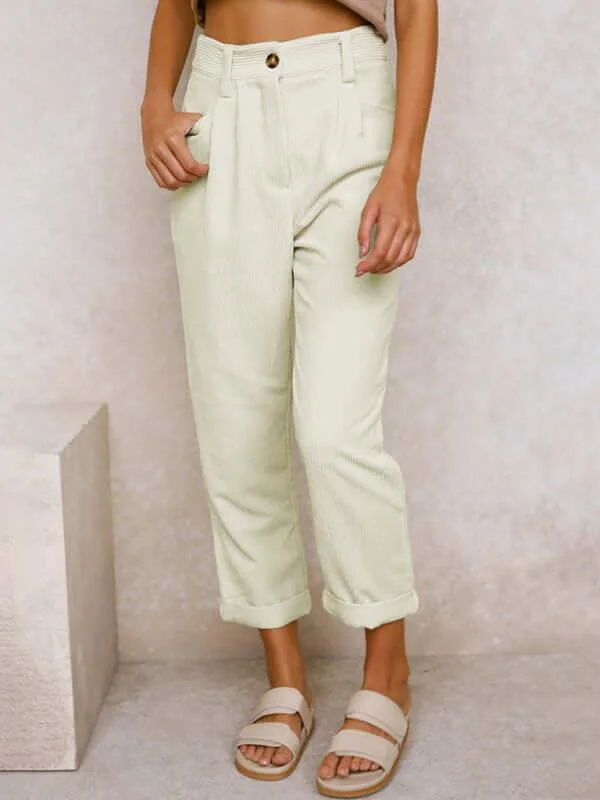 Only a Few Left – Order Now!Only a Few Left – Order Now!Corduroy Loose Straight Women Pants