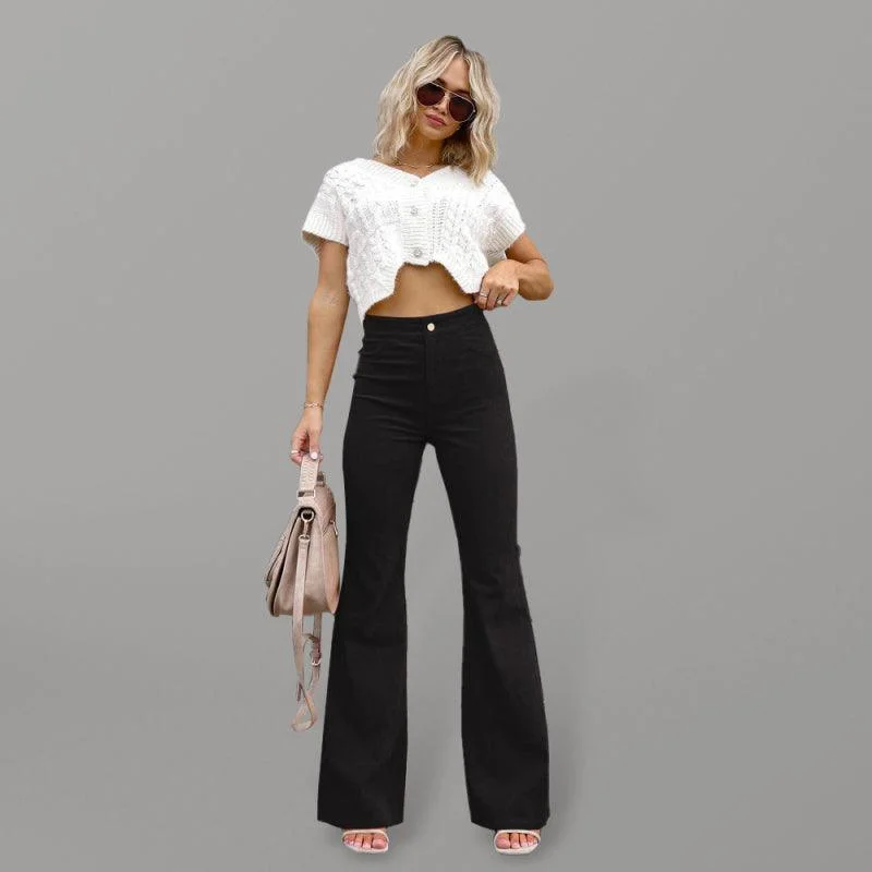 Upgrade for Less!Upgrade for Less!Wide Leg Flared Corduroy Women Pants