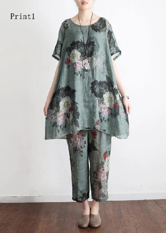 Find Your Perfect Deal Today!Find Your Perfect Deal Today!2025 New Loose Green Print Short Sleeve Shirt Casual Pants Linen Set Find Your Perfect Deal Today!Find Your Perfect Deal Today!2025 New Loose Green Print Short Sleeve Shirt Casual Pants Linen Set