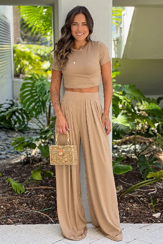 Best Deals Just for You!Best Deals Just for You!Toast Crop Top And Pants Set