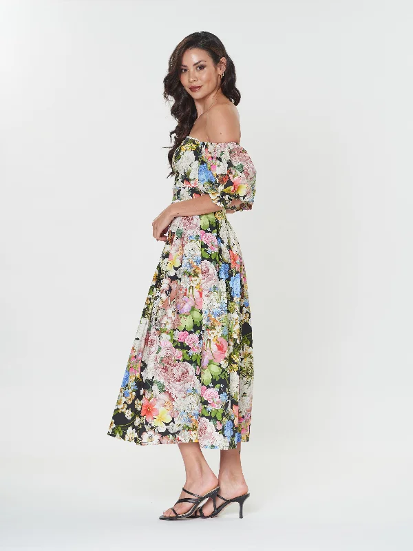 Honey & Beau - Romantic Flower Maxi Dress - Print