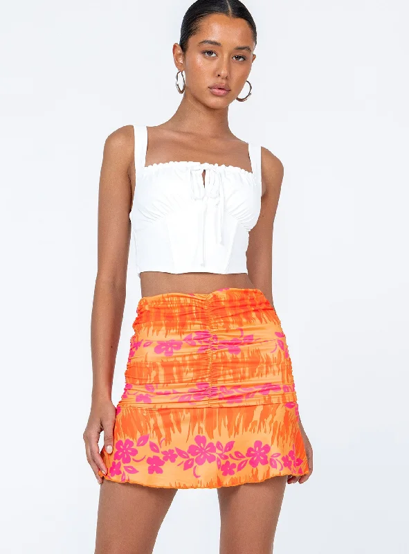 Amelia Mini Skirt Orange