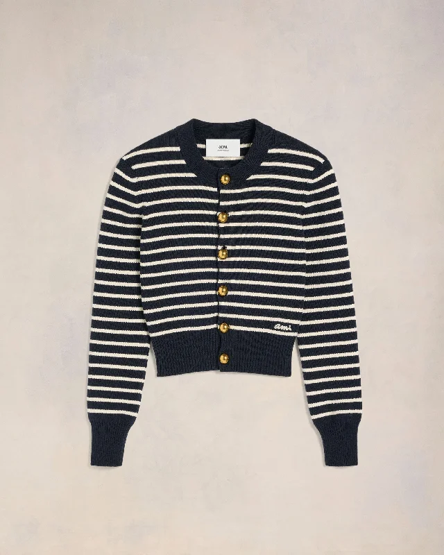 Cardigan Marin Rayé