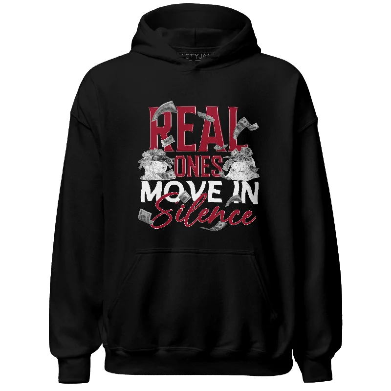 NastyJamz Retro Red Taxi 12s Hoodie Match Move In Silence Money