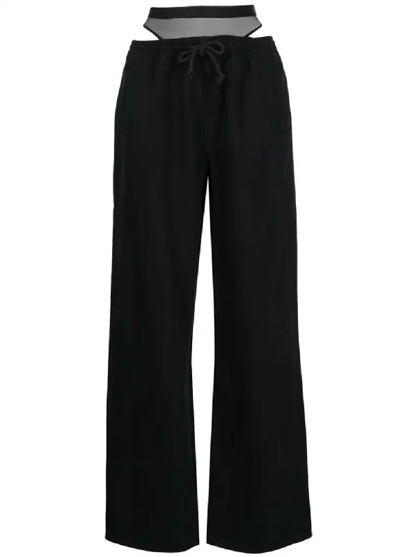 Denim Track Pant Black Mesh