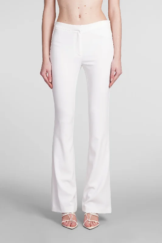 Pants in white polyester