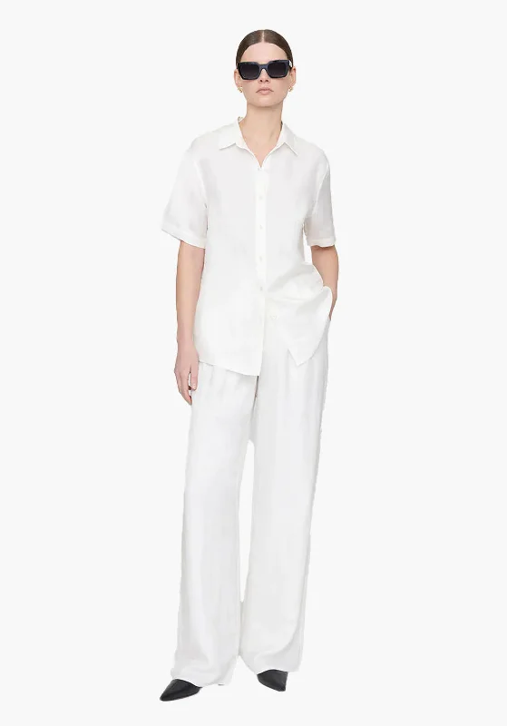 CARRIE PANT WHITE LINEN BLEND