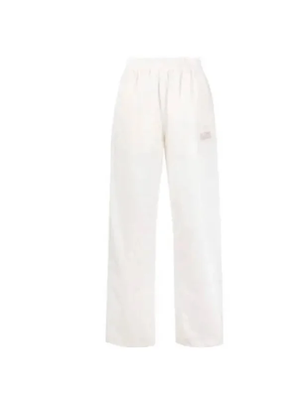 Logo Print Wide Pants White