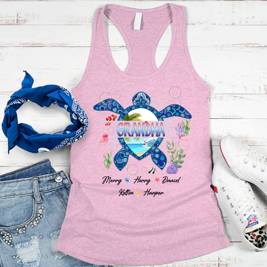 Grandma and Grandkid's Turtle Tank top