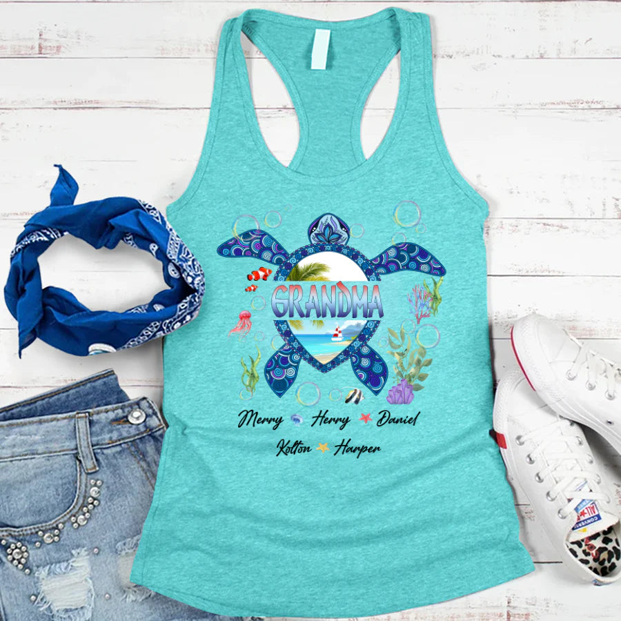 Grandma and Grandkid's Turtle Tank top