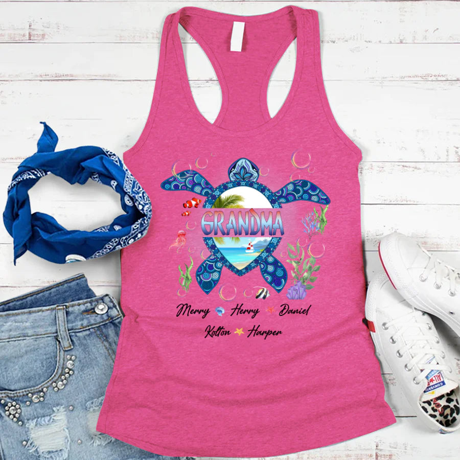 Grandma and Grandkid's Turtle Tank top