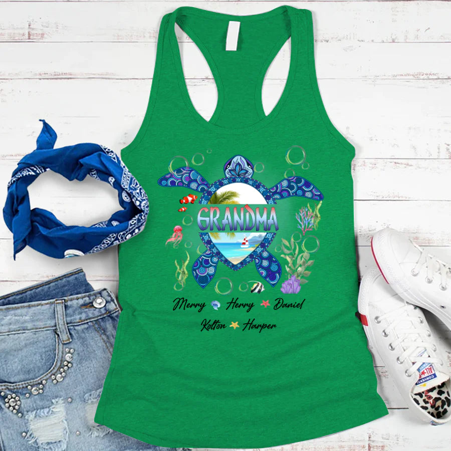 Grandma and Grandkid's Turtle Tank top