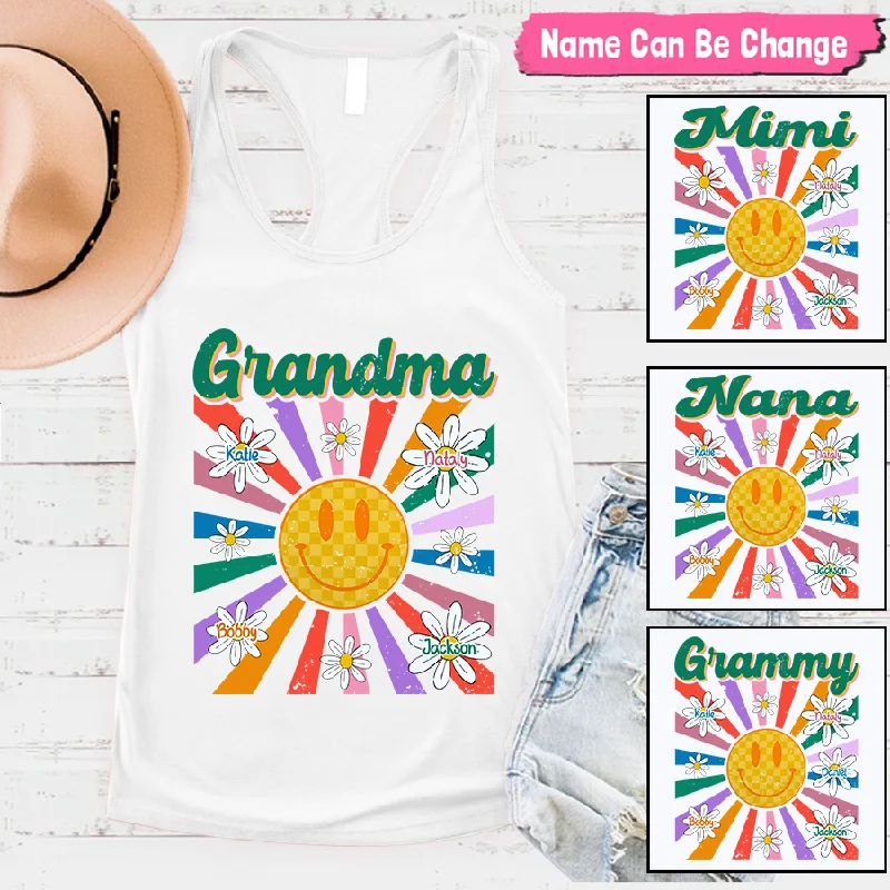 Personalized Grandma Flower And Kids CTH01 Tank top