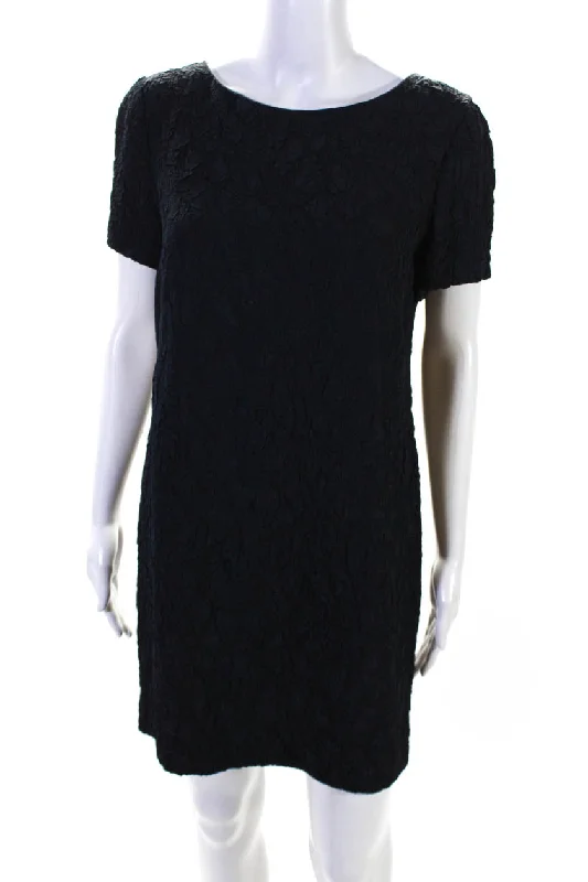 Find the Best Deals Here!Akris Punto Womens Textured Boat Neck Short Sleeve Mini Dress Navy Blue Find the Best Deals Here!Akris Punto Womens Textured Boat Neck Short Sleeve Mini Dress Navy Blue