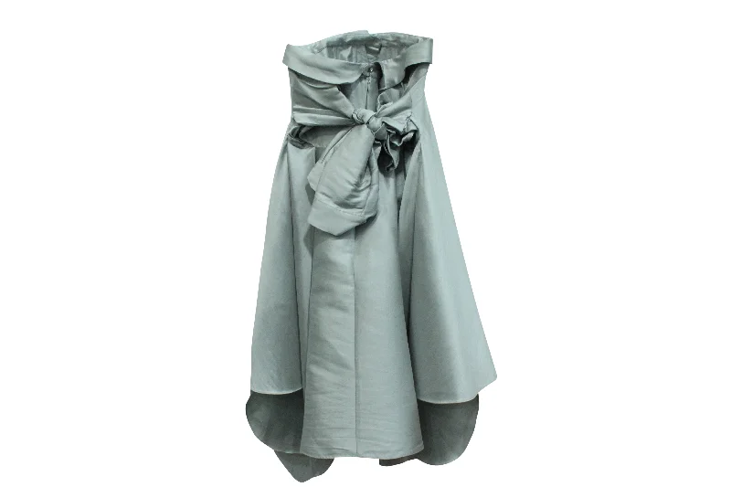 Your Favorite Sale is Back!Alexis Mabille Bow-Detailed Satin-Twill Mini Dress in Grey Polyester Your Favorite Sale is Back!Alexis Mabille Bow-Detailed Satin-Twill Mini Dress in Grey Polyester
