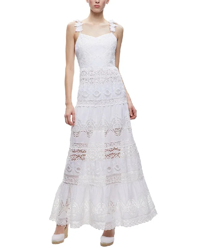 Amazing Prices You Can’t Resist!alice + olivia Alora Linen-Blend Midi Dress