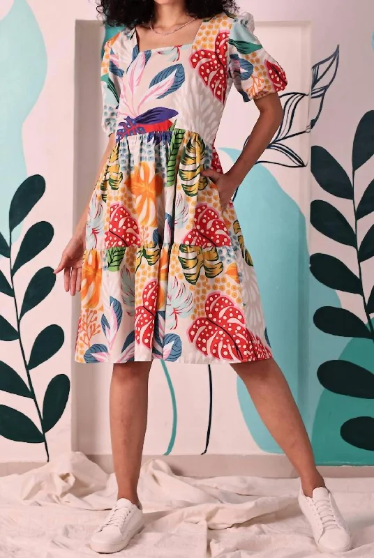 Limited Edition, Limited Price!Limited Edition, Limited Price!Aria Midi Dress in Vanilla Forest