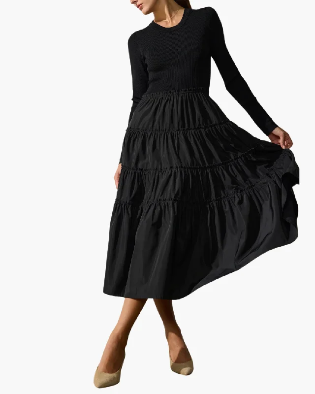 Your Favorite Sale is Back!AVA TIERED DRESS IN BLACK ONYX COMBO