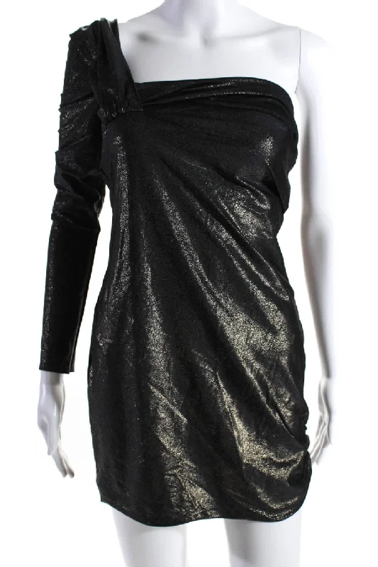 More Discounts, More Joy!Baja East Womens Contour Mini Dress Gold