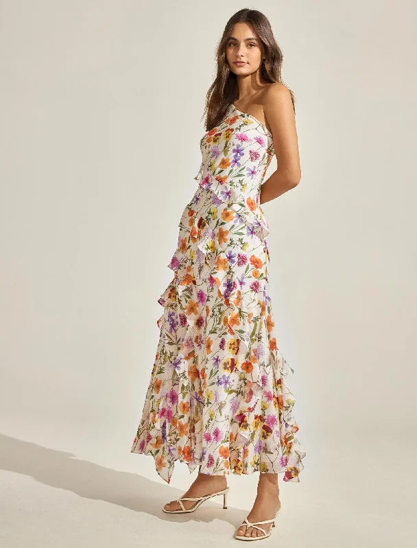Special Offer – Act Fast!Belle One Shoulder Ruffle Dress