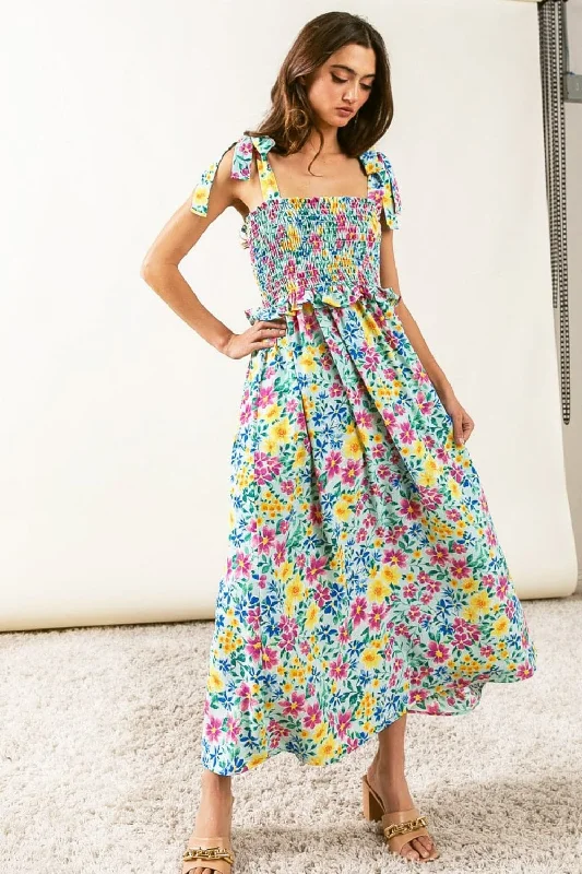 Buy More, Save More!BiBi floral smocked cami dress