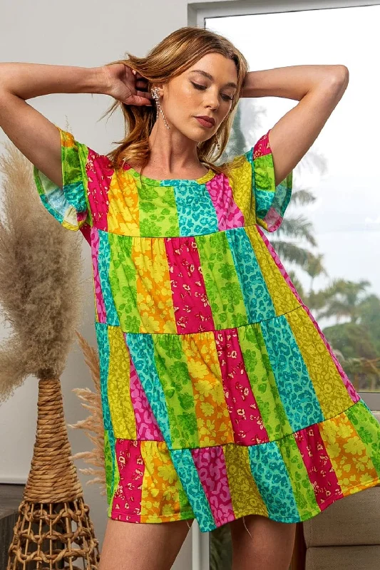 Shop Smart, Save Big!BiBi leopard tiered dress - chic style