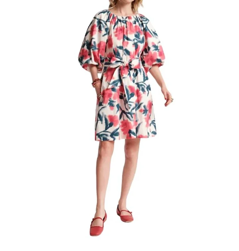Shop the Hottest Deals!Bliss Mini Dress In Pink Lotus Cotton Multi