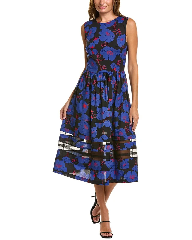 Find Your Perfect Deal Today!Carolina Herrera Silk Insert Midi Dress