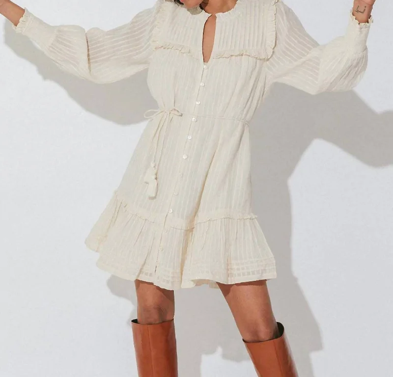 Limited Edition, Limited Price!Celene Mini Dress In Ivory