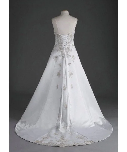 Limited-Time Price Drop!David's Bridal A-line Side Drape Strapless Gown