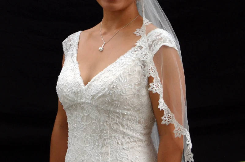 Buy More, Pay Less!David's Bridal All-Over Beaded Lace Trumpet