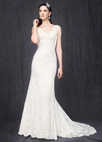Must-Have Deals Inside!David's Bridal All Over Beaded Lace Trumpet Gown/Style # T9612