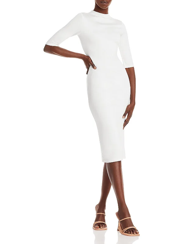 Time to Snag a Bargain!Delora Womens Funnel Neck Knee Length Midi Dress