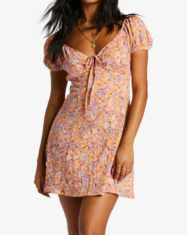 Hurry! While Supplies Last!Dream Girl Mini Dress In Multi