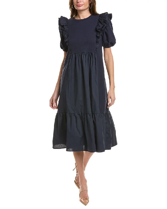 Best Offers of the Month!English Factory Mixed Media Midi Dress