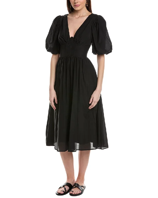 Limited Deals, Unlimited Savings!FARM Rio Puff Sleeve Midi Dress