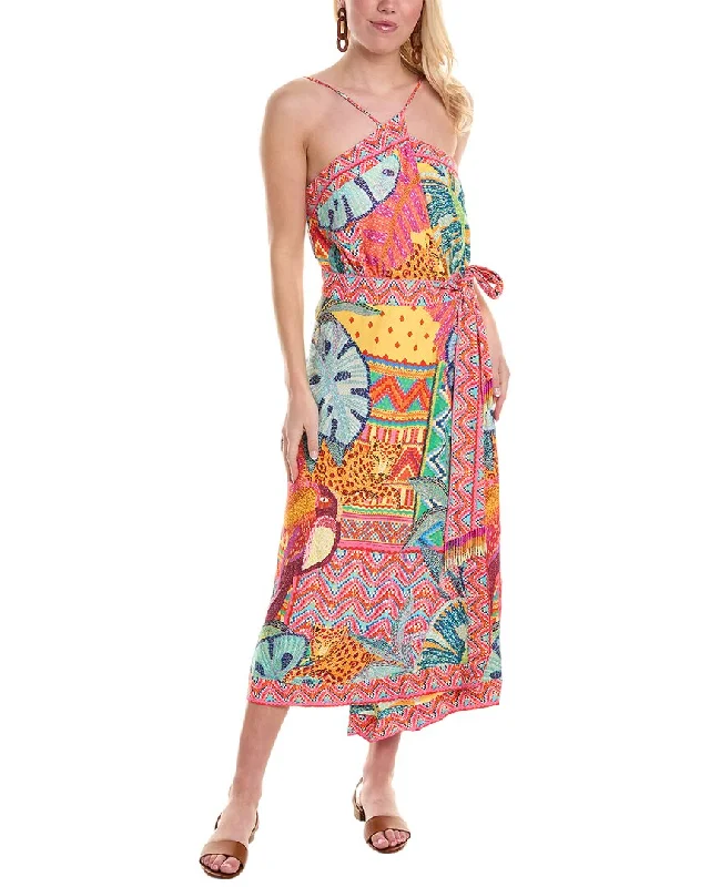 Your Shopping Spree Starts Here!FARM Rio Summer Tapestry Wrap Midi Dress
