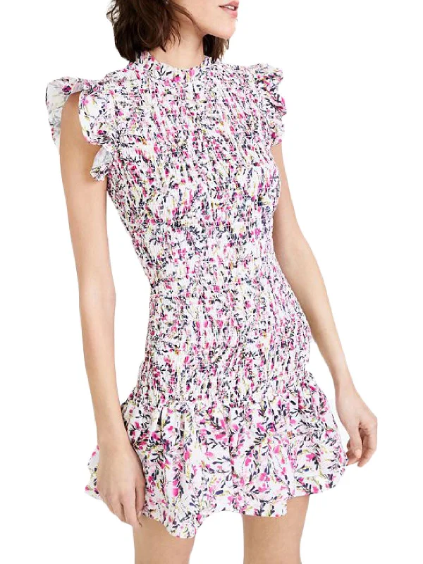 Shop Now and Save!Flores Verona Womens Smocked Floral Mini Dress