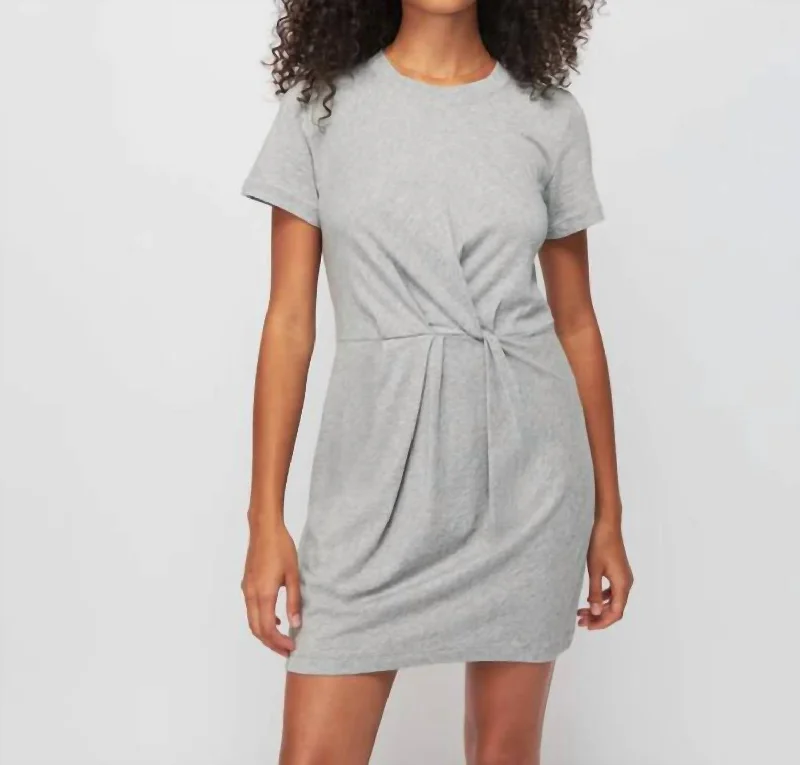 The Sale You’ve Been Waiting For!Fortuna Twisted Mini Dress In Heather Grey