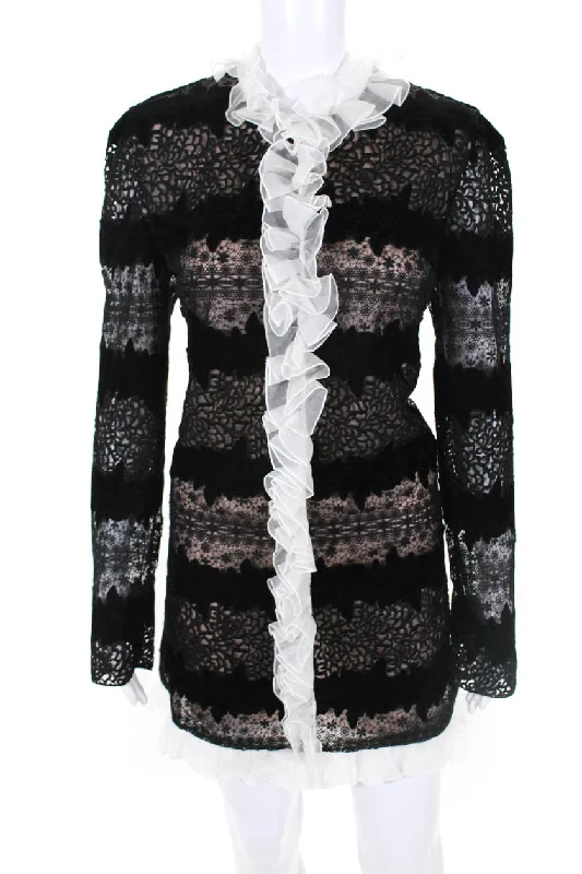 Snag the Best Prices Now!Snag the Best Prices Now!Giambattista Valli Womens NWT All Over Embroidered Mini Dress Black