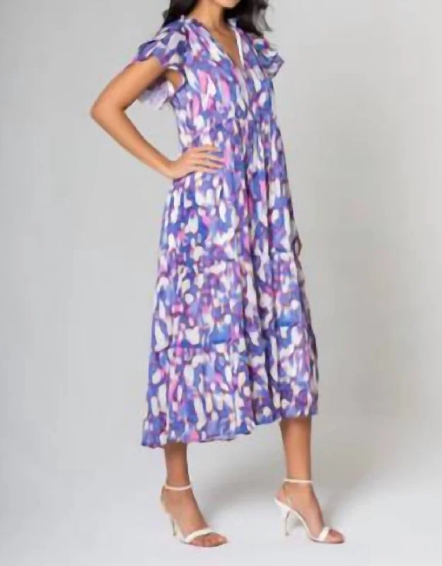 Don’t Wait – Deals Won’t Last!Hope Midi Dress In Purple Multi