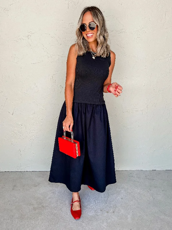 Amazing Prices You Can’t Resist!Together In The Moment Drop Waist Dress-Black