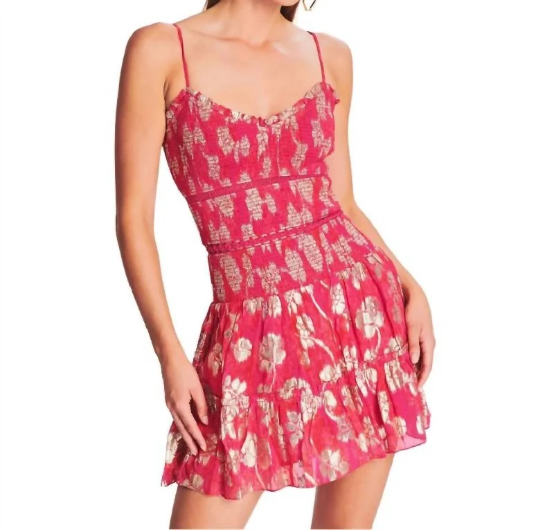 Everything Must Go!Indu Foil Mini Dress In Pink