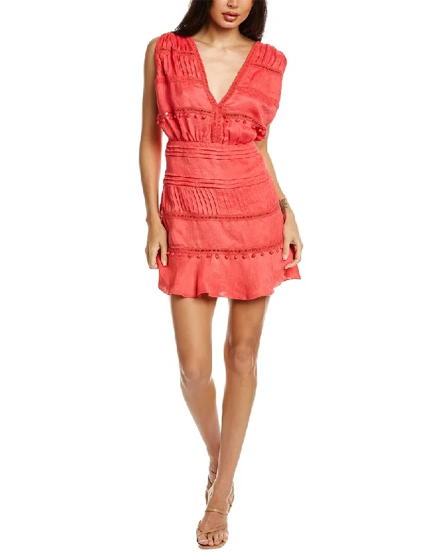 Lowest Prices Guaranteed!IRO Pavi Linen-Blend Mini Dress