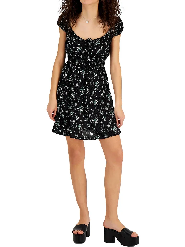 Buy One, Get One Free!Juniors Womens Floral Short Mini Dress