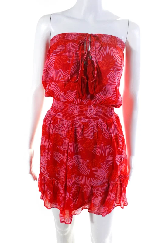 Upgrade for Less!Karina Grimaldi Women's Printed Silk Blend Mini Dress Red