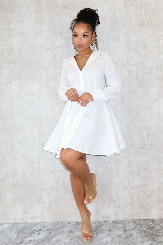 Get More for Less!True Desire Poplin Button Up Shirts Dress