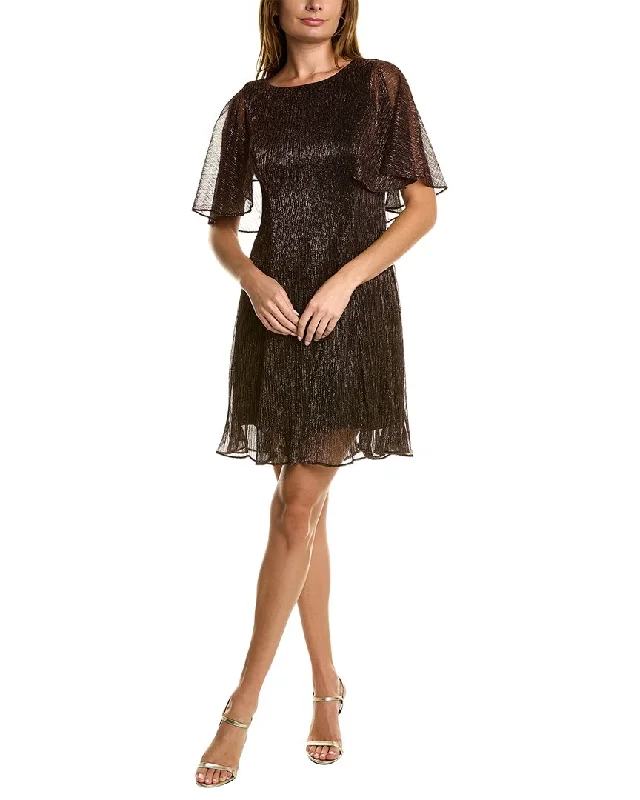 The Best Sale of the Year!MAISON TARA Crinkle Sheer Mesh Mini Dress