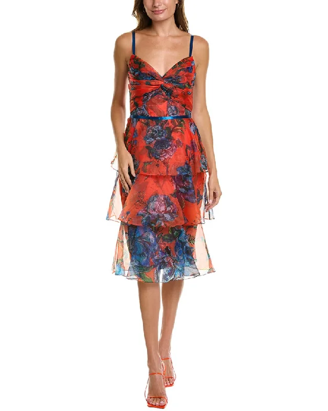 Find the Best Deals Here!Marchesa Notte Organza Midi Dress