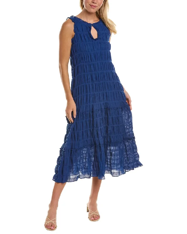 Best Price of the Season!Max Studio Gathered Gauze Midi Dress